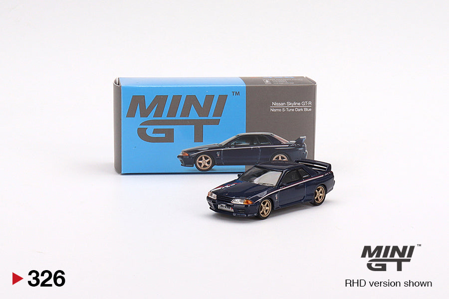 Mô hình xe Mini GT 1:64 Nissan Skyline GT-R (R32) Nismo S-Tune Dark Blue - MGT00326