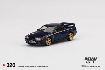 Mô hình xe Mini GT 1:64 Nissan Skyline GT-R (R32) Nismo S-Tune Dark Blue - MGT00326
