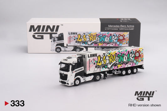 Mô hình xe Mini GT 1:64 Mercedes-Benz Actros w/ 40 Ft Container - MGT00333