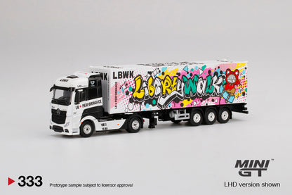Mô hình xe Mini GT 1:64 Mercedes-Benz Actros w/ 40 Ft Container - MGT00333
