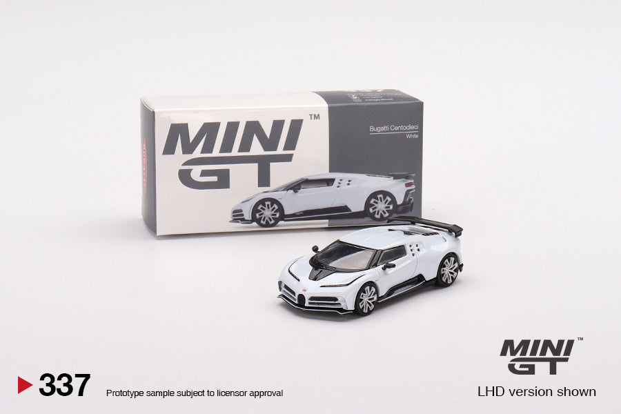 Mô hình xe Mini GT 1:64 Bugatti Centodieci White - MGT00337