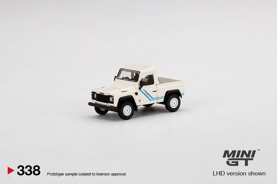 Mô hình xe Mini GT 1:64 Land Rover Defender 90 Pickup White - MGT00338