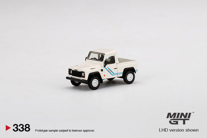 Mô hình xe Mini GT 1:64 Land Rover Defender 90 Pickup White - MGT00338