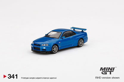 Mô hình xe Mini GT 1:64 Nissan Skyline GT-R (R34) V-Spec II Bayside Blue - MGT00341