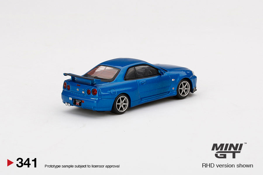 Mô hình xe Mini GT 1:64 Nissan Skyline GT-R (R34) V-Spec II Bayside Blue - MGT00341