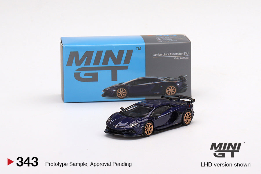 Mô hình xe Mini GT 1:64 Lamborghini Aventador SVJ Viola Aletheia - MGT00343
