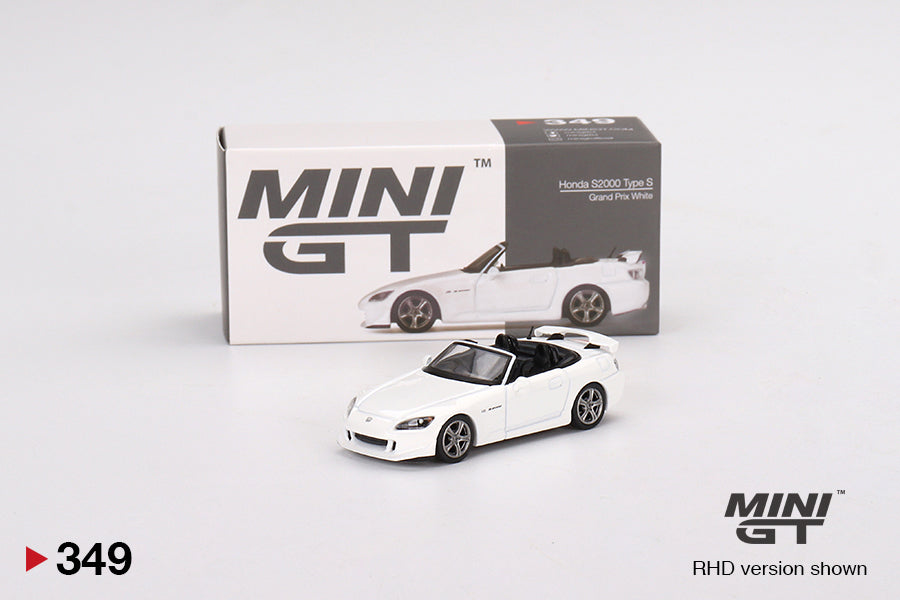 Mô hình xe Mini GT 1:64 Honda S2000 (AP2) Type S Grand Prix White - MGT00349