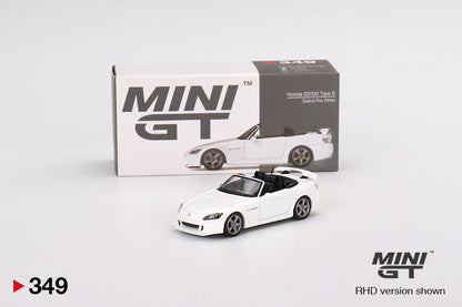 Mô hình xe Mini GT 1:64 Honda S2000 (AP2) Type S Grand Prix White - MGT00349