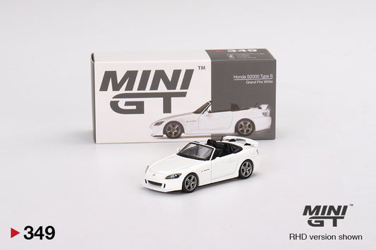 Mô hình xe Mini GT 1:64 Honda S2000 (AP2) Type S Grand Prix White - MGT00349