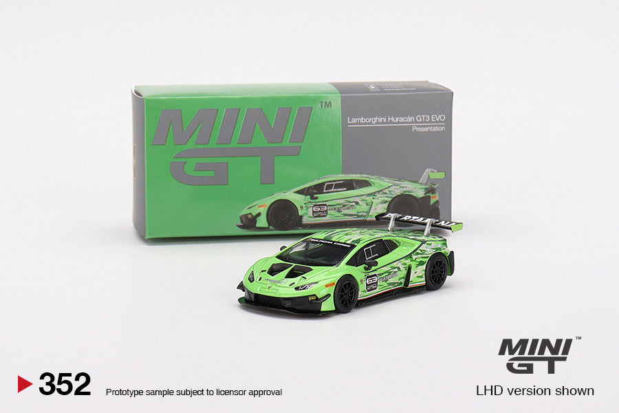 Mô hình xe Mini GT 1:64 Lamborghini Huracán GT3 EVO Presentation - MGT00352