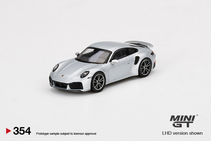 Mô hình xe Mini GT 1:64 Porsche 911 Turbo S GT Silver Metallic - MGT00354