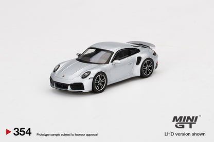 Mô hình xe Mini GT 1:64 Porsche 911 Turbo S GT Silver Metallic - MGT00354