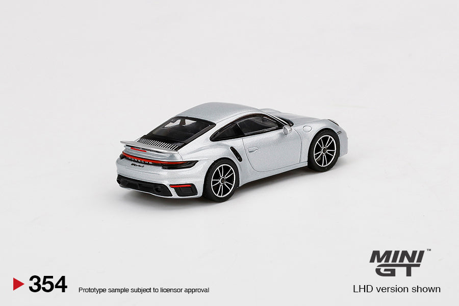Mô hình xe Mini GT 1:64 Porsche 911 Turbo S GT Silver Metallic - MGT00354