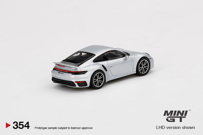 Mô hình xe Mini GT 1:64 Porsche 911 Turbo S GT Silver Metallic - MGT00354