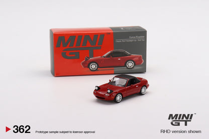 Mô hình xe Mini GT 1:64 Eunos Roadster Classic Red (RHD) Headlight Up / Soft Top - MGT00362