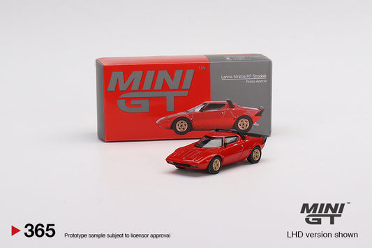 Mô hình xe Mini GT 1:64 Lancia Stratos HF Stradale Rosso Arancio - MGT00365