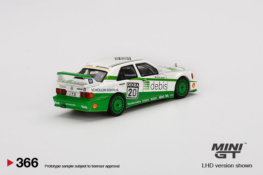 Mô hình xe Mini GT 1:64 Mercedes-Benz 190E 2.5 16 Evolution II 1991 DTM Zakspeed #20 Michael Schumacher - MGT00366