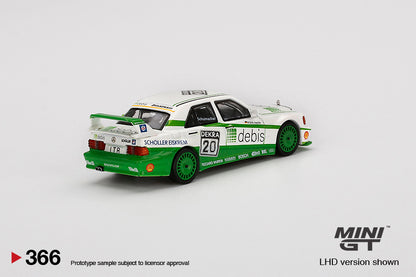 Mô hình xe Mini GT 1:64 Mercedes-Benz 190E 2.5 16 Evolution II 1991 DTM Zakspeed #20 Michael Schumacher - MGT00366