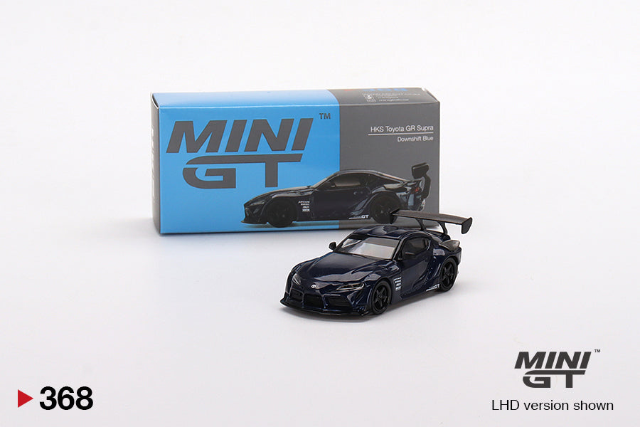 Mô hình xe Mini GT 1:64 HKS Toyota GR Supra (A90) Downshift Blue - MGT00368