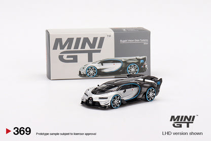 Mô hình xe Mini GT 1:64 Bugatti Vision Gran Turismo Silver - MGT00369