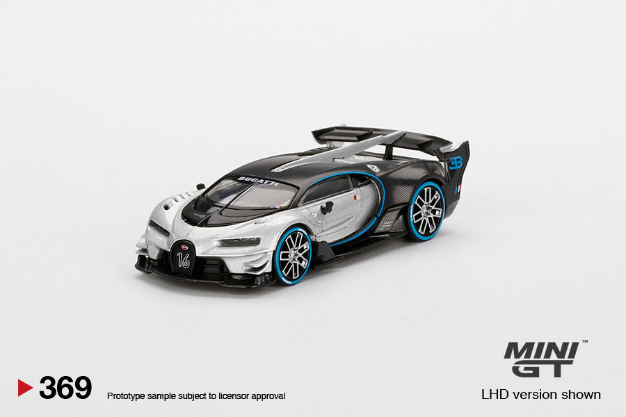 Mô hình xe Mini GT 1:64 Bugatti Vision Gran Turismo Silver - MGT00369