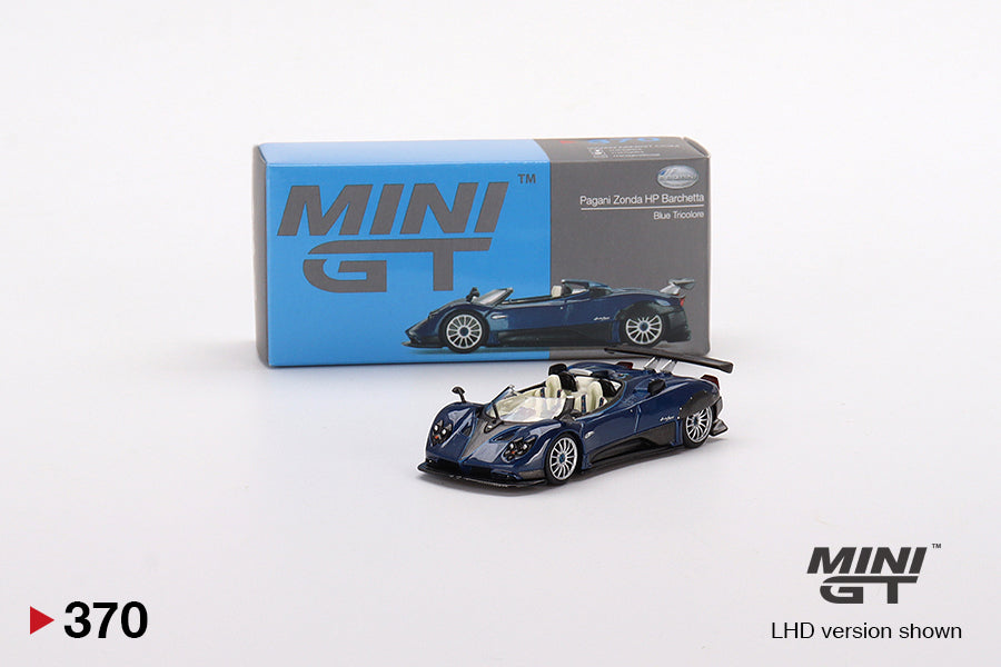Mô hình xe Mini GT 1:64 Pagani Zonda HP Barchetta Blue Tricolore - MGT00370
