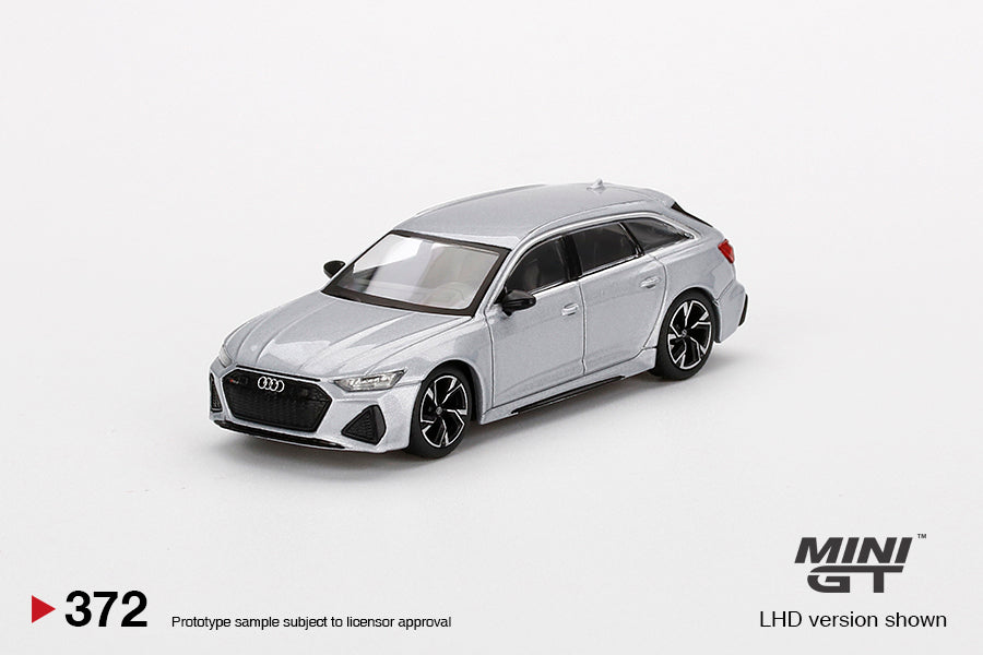 Mô hình xe Mini GT 1:64 Audi RS 6 Avant Carbon Black Edition Florett Silver - MGT00372