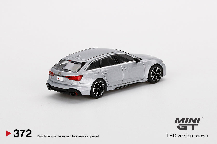 Mô hình xe Mini GT 1:64 Audi RS 6 Avant Carbon Black Edition Florett Silver - MGT00372