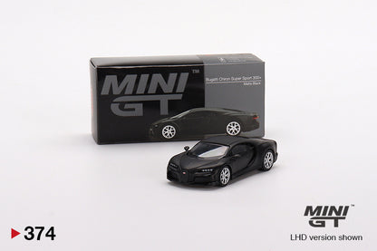 Mô hình xe Mini GT 1:64 Bugatti Chiron Super Sport 300+ Matte Black - MGT00374