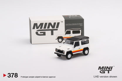 Mô hình xe Mini GT 1:64 Land Rover Defender 90 Wagon White - MGT00378
