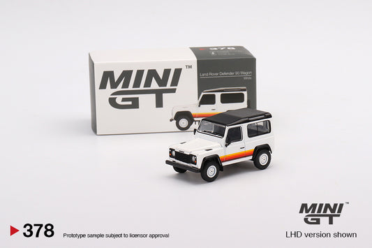 Mô hình xe Mini GT 1:64 Land Rover Defender 90 Wagon White - MGT00378