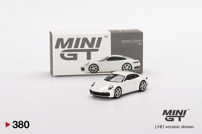Mô hình xe Mini GT 1:64 Porsche 911 (992) Carrera S White - MGT00380