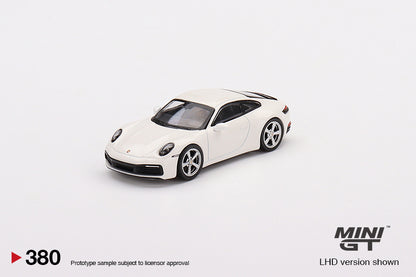 Mô hình xe Mini GT 1:64 Porsche 911 (992) Carrera S White - MGT00380