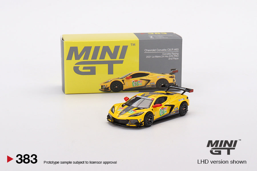 Mô hình xe Mini GT 1:64 Chevrolet Corvette C8.R #63 2021 Le Mans 24 Hrs GTE PRO 2nd Place - MGT00383