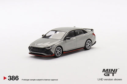 Mô hình xe Mini GT 1:64 Hyundai Elantra N Cyber Grey Metallic - MGT00386