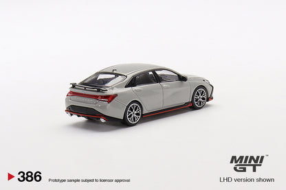 Mô hình xe Mini GT 1:64 Hyundai Elantra N Cyber Grey Metallic - MGT00386