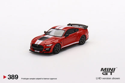 Mô hình xe Mini GT 1:64 Shelby GT500 SE Widebody Ford Race Red - MGT00389