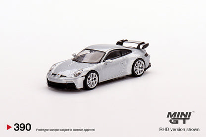 Mô hình xe Mini GT 1:64 Porsche 911 (992) GT3 GT Silver Metallic - MGT00390
