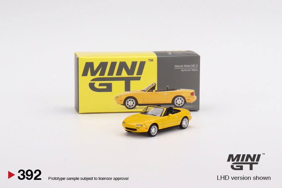 Mô hình xe Mini GT 1:64 Mazda Miata MX-5 (NA) Sunburst Yellow - MGT00392