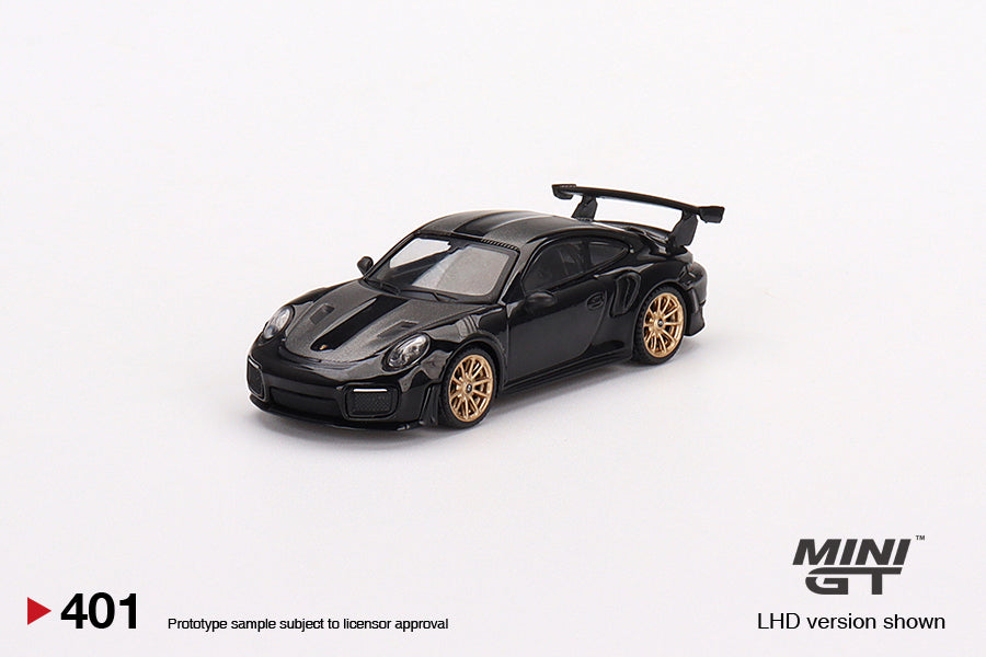 Mô hình xe Mini GT 1:64 Porsche 911(991) GT2 RS Weissach Package Black - MGT00401
