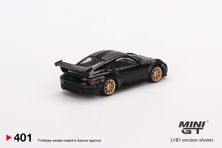 Mô hình xe Mini GT 1:64 Porsche 911(991) GT2 RS Weissach Package Black - MGT00401