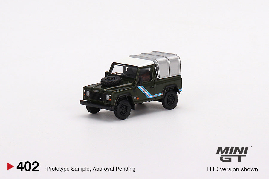 Mô hình xe Mini GT 1:64 Land Rover Defender 90 Pickup Bronze Green - MGT00402