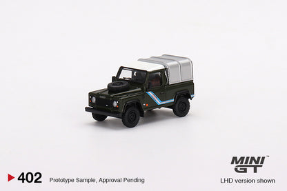 Mô hình xe Mini GT 1:64 Land Rover Defender 90 Pickup Bronze Green - MGT00402