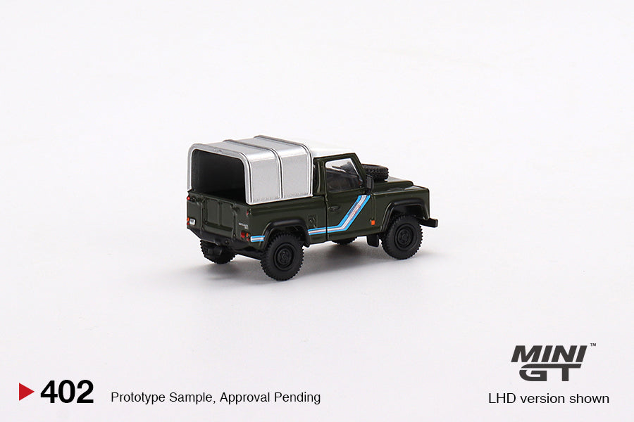 Mô hình xe Mini GT 1:64 Land Rover Defender 90 Pickup Bronze Green - MGT00402