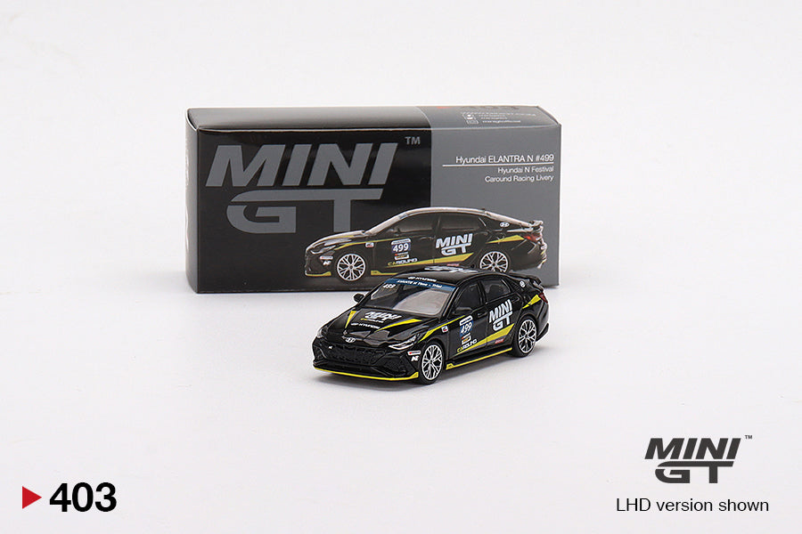 Mô hình xe Mini GT 1:64 Hyundai Elantra N #499 Caround Racing Hyundai N-Festival - MGT00403