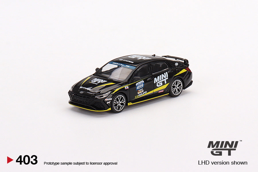 Mô hình xe Mini GT 1:64 Hyundai Elantra N #499 Caround Racing Hyundai N-Festival - MGT00403