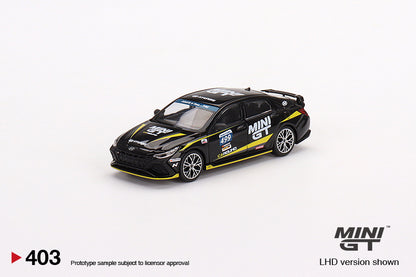 Mô hình xe Mini GT 1:64 Hyundai Elantra N #499 Caround Racing Hyundai N-Festival - MGT00403