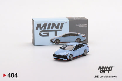 Mô hình xe Mini GT 1:64 Hyundai Elantra N Performance Blue - MGT00404