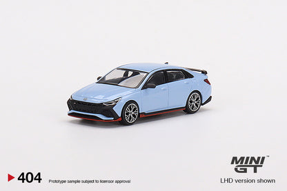Mô hình xe Mini GT 1:64 Hyundai Elantra N Performance Blue - MGT00404
