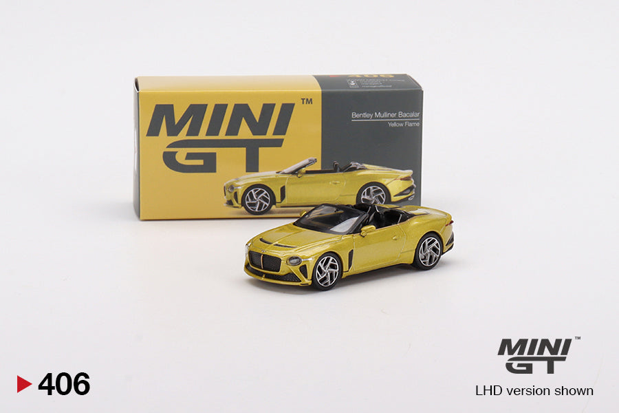 Mô hình xe Mini GT 1:64 Bentley Mulliner Bacalar Yellow Flame - MGT00406